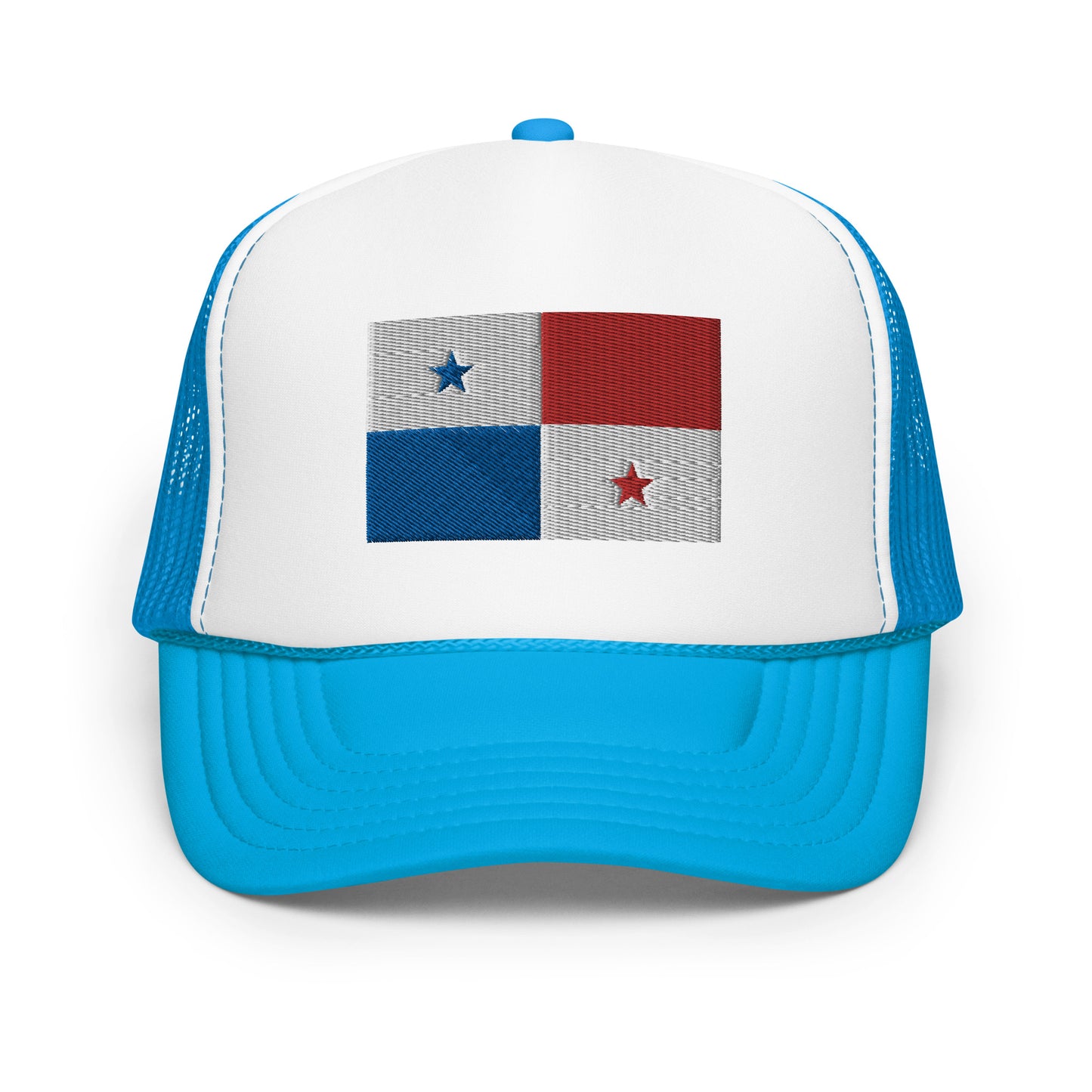 Tricolor Trucker Panama Flag Embroidered Flat - Foam trucker hat