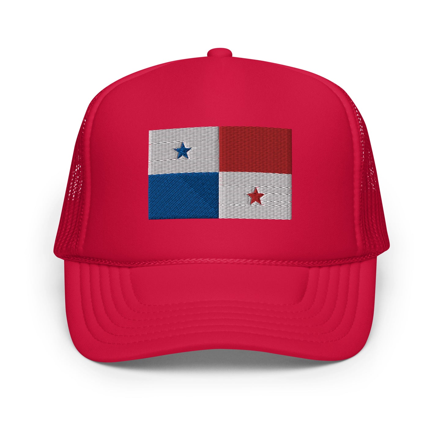Tricolor Trucker Panama Flag Embroidered Flat - Foam trucker hat