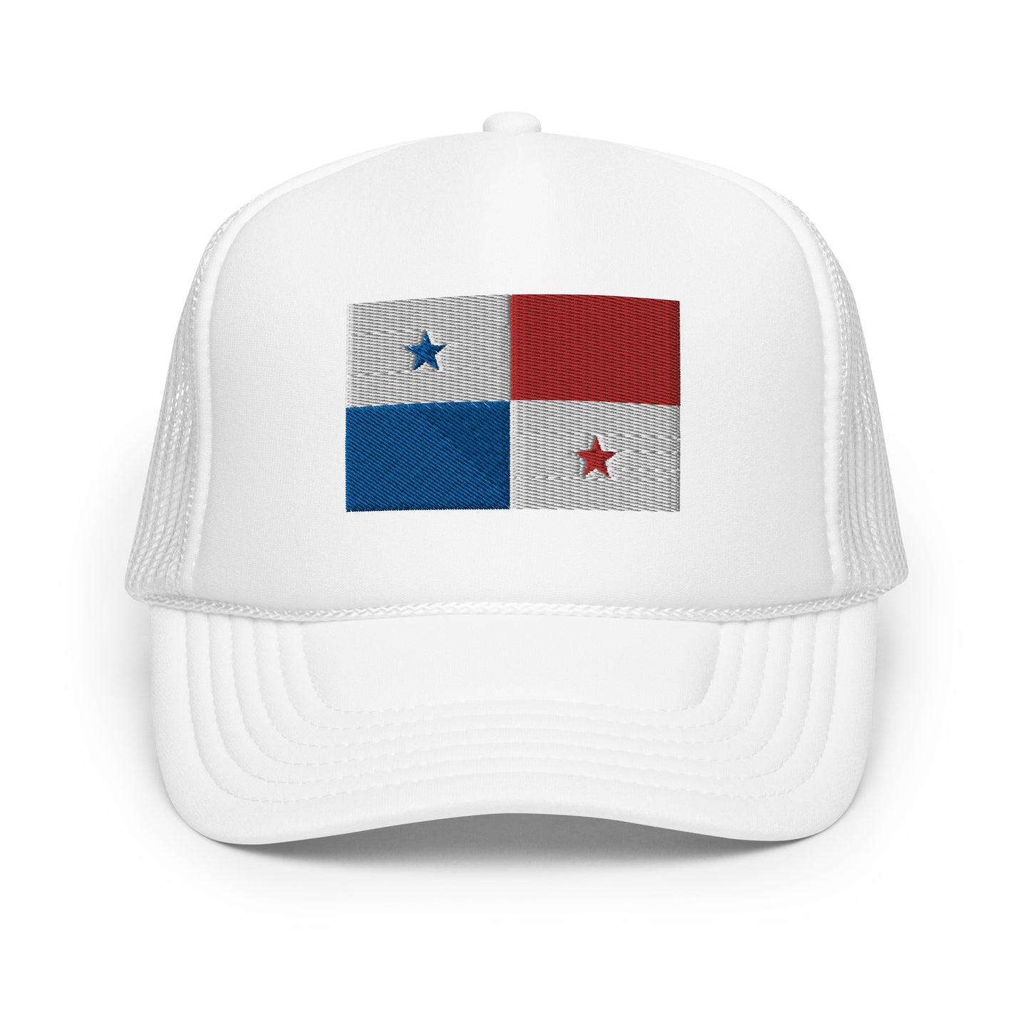 Tricolor Trucker Panama Flag Embroidered Flat - Foam trucker hat