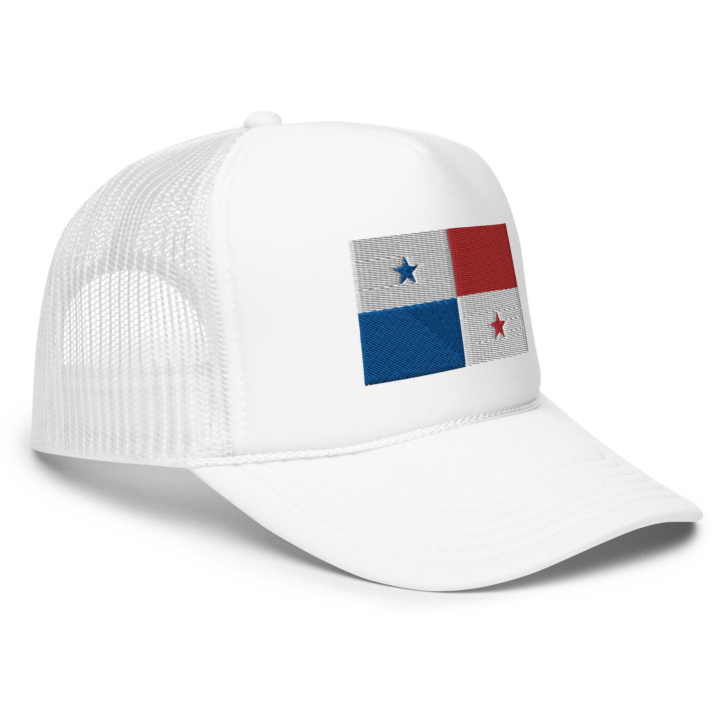 Tricolor Trucker Panama Flag Embroidered Flat - Foam trucker hat