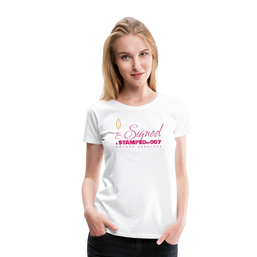 Pink SS Women’s Premium T-Shirt - white