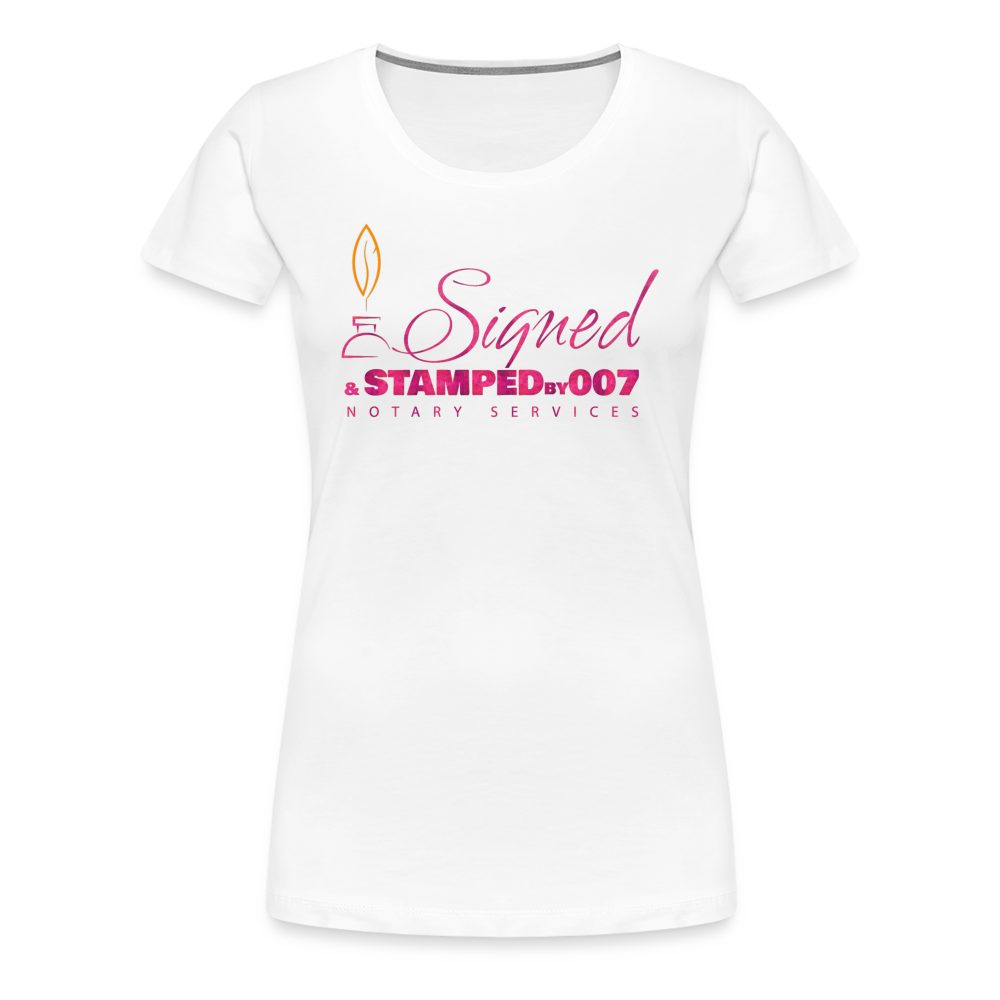 Pink SS Women’s Premium T-Shirt - white