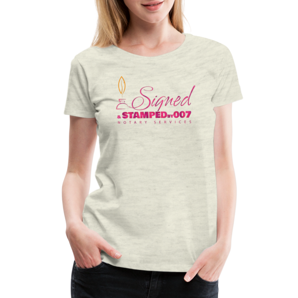 Pink SS Women’s Premium T-Shirt - heather oatmeal