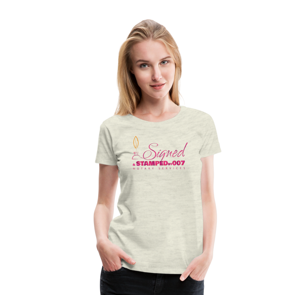 Pink SS Women’s Premium T-Shirt - heather oatmeal