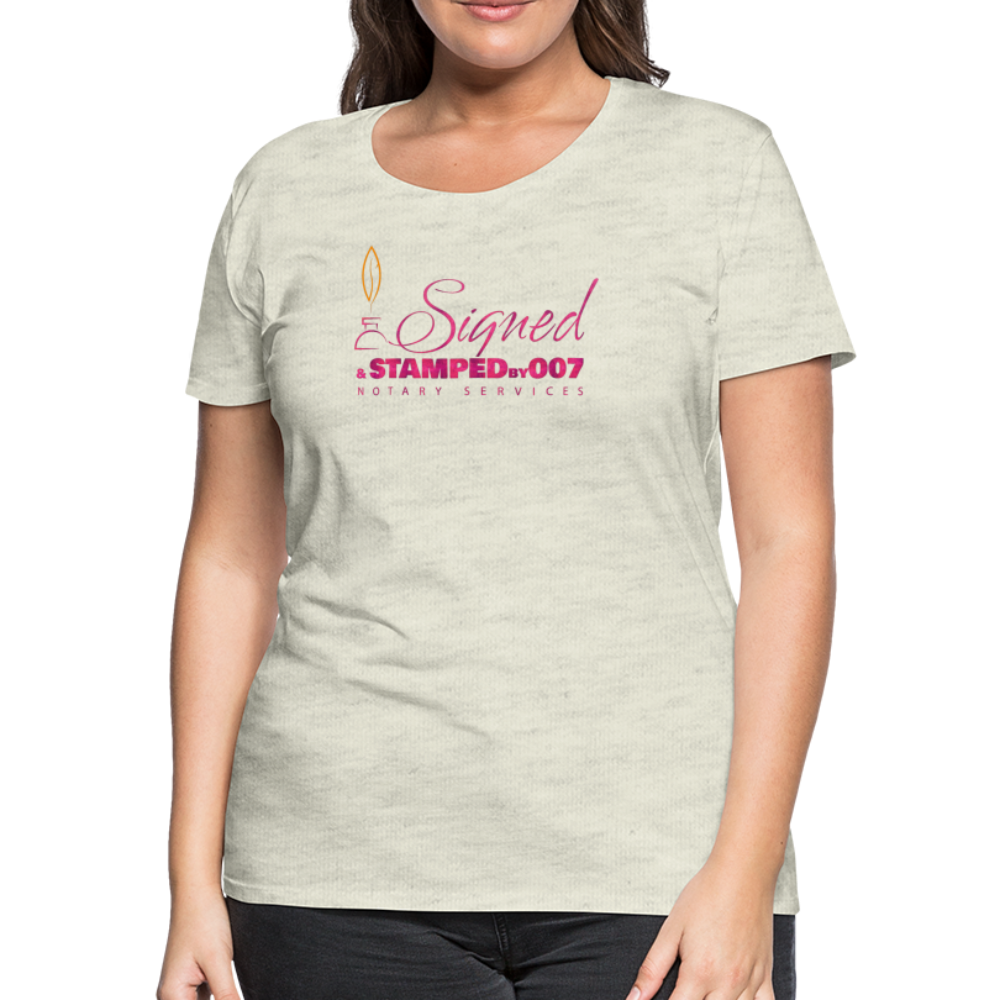 Pink SS Women’s Premium T-Shirt - heather oatmeal