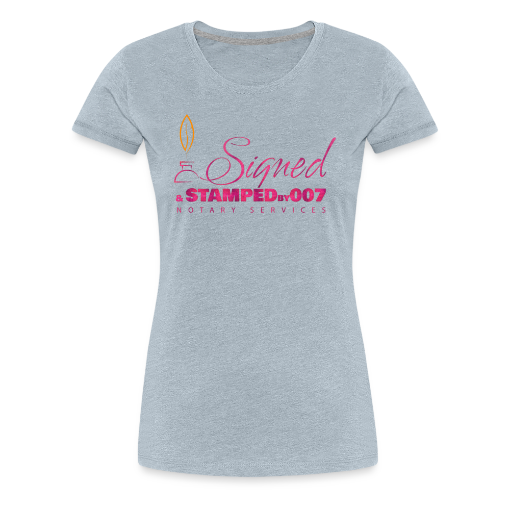 Pink SS Women’s Premium T-Shirt - heather ice blue