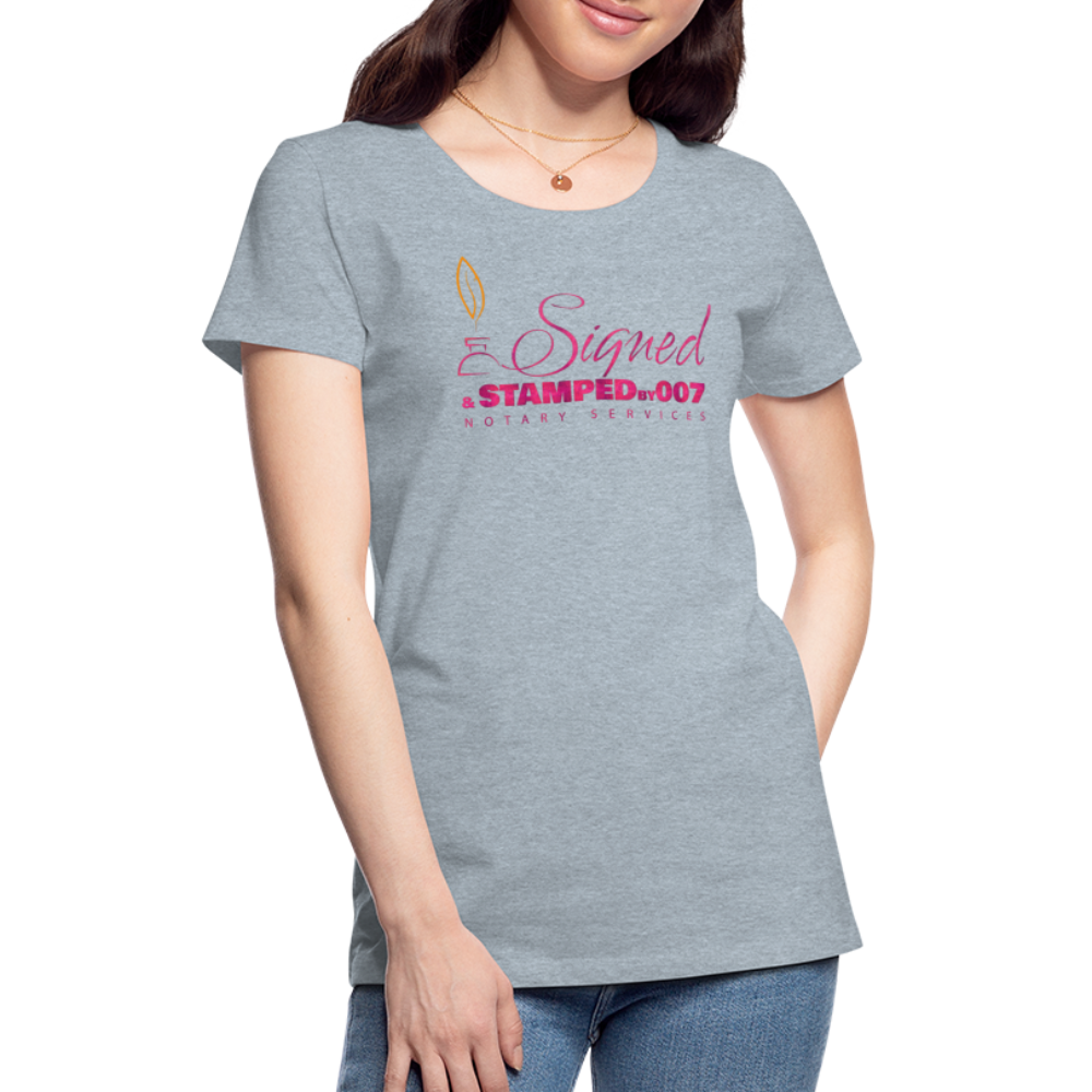 Pink SS Women’s Premium T-Shirt - heather ice blue