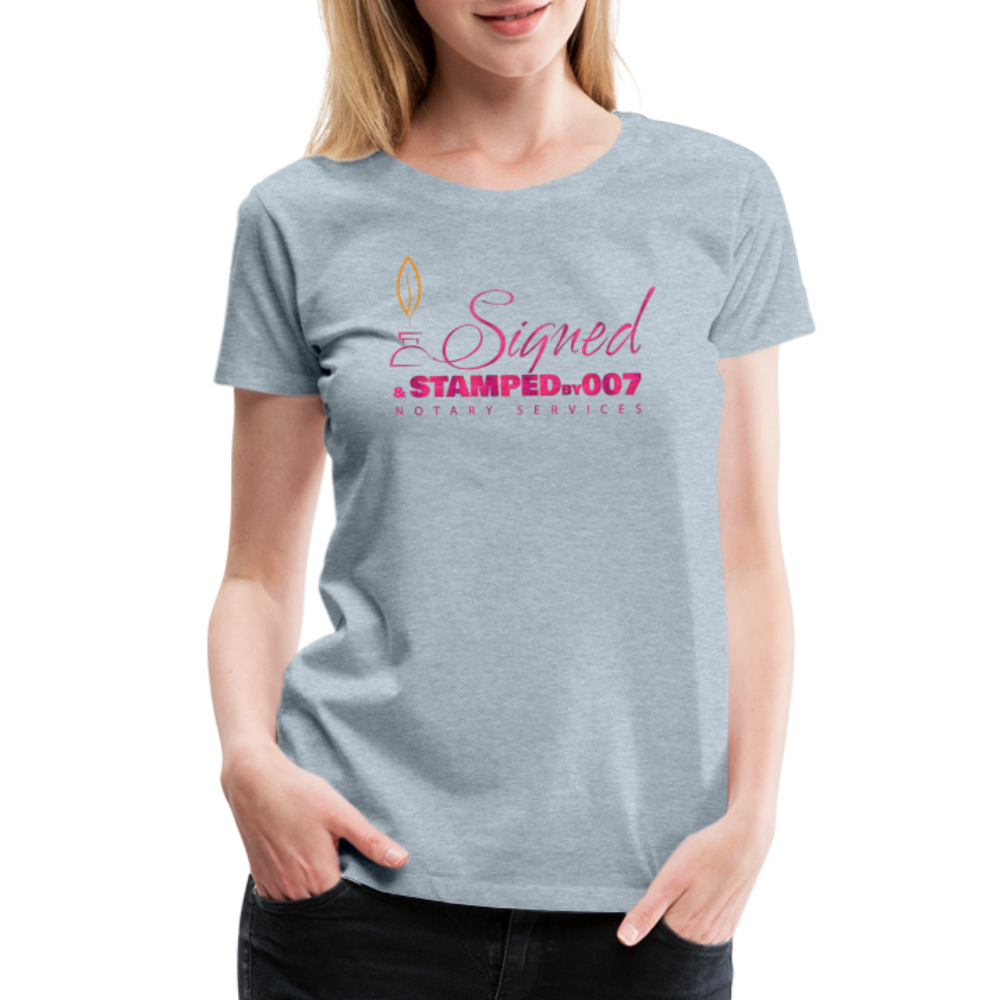 Pink SS Women’s Premium T-Shirt - heather ice blue