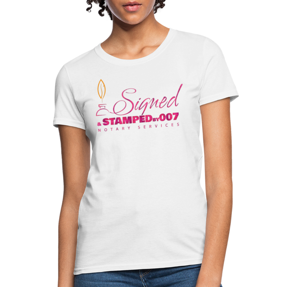 Pink SS Women's T-Shirt - white