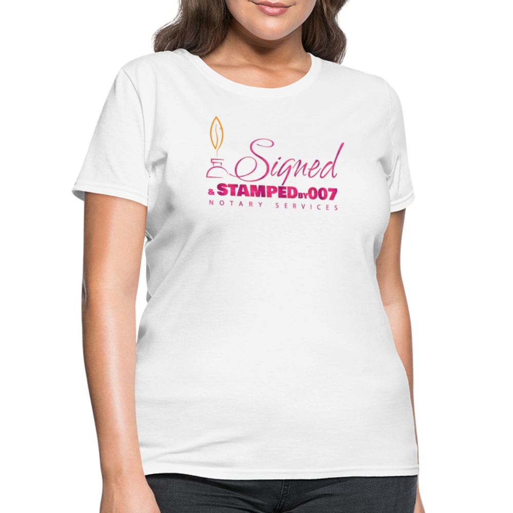 Pink SS Women's T-Shirt - white