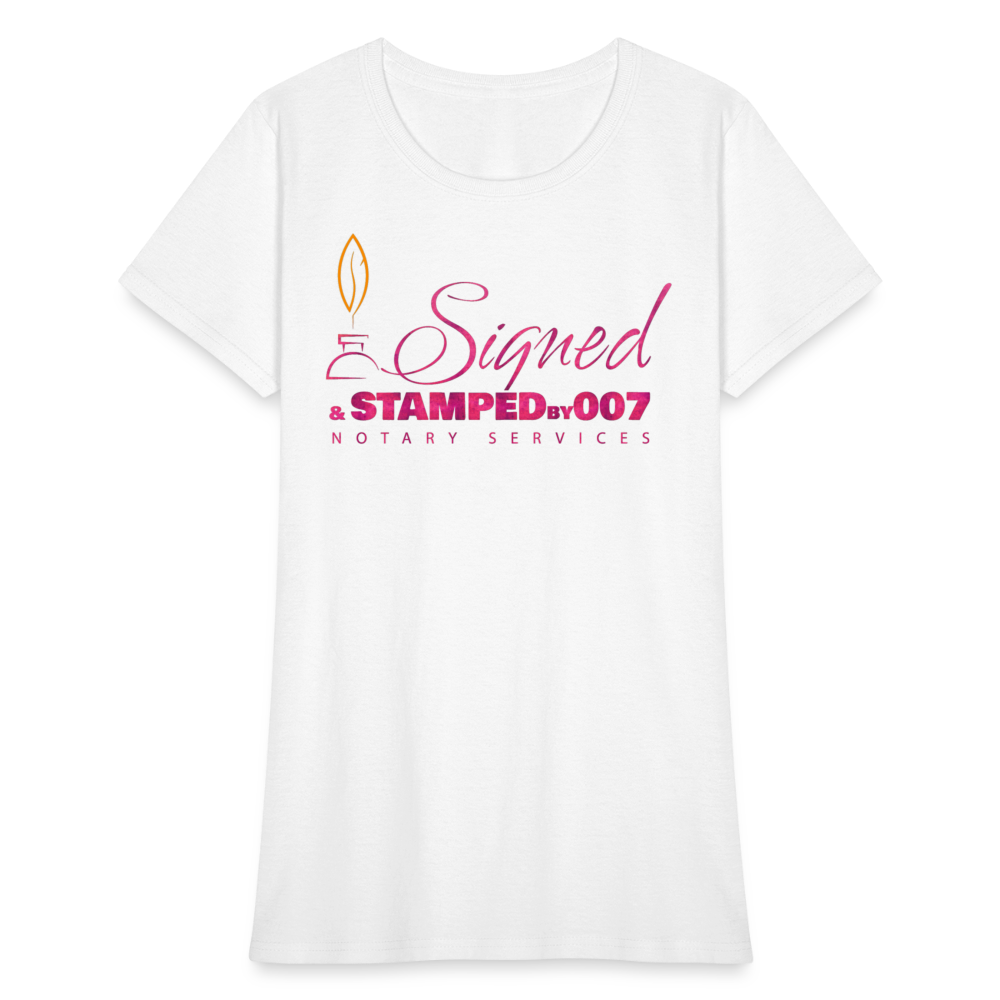Pink SS Women's T-Shirt - white