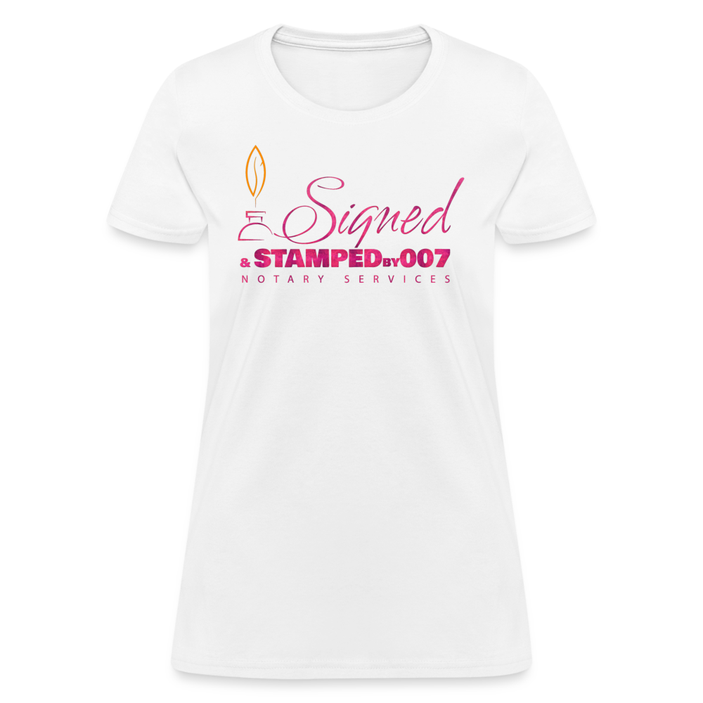 Pink SS Women's T-Shirt - white