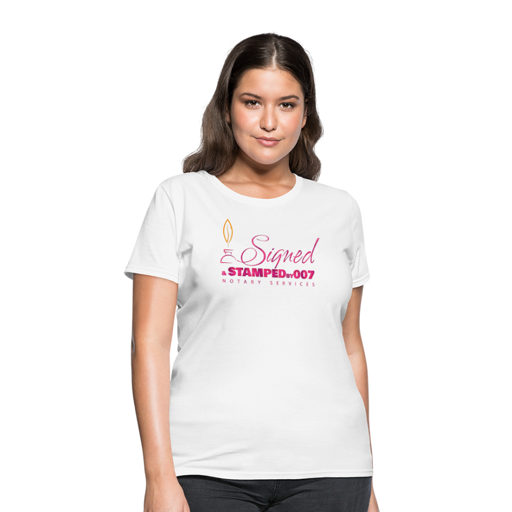 Pink SS Women's T-Shirt - white