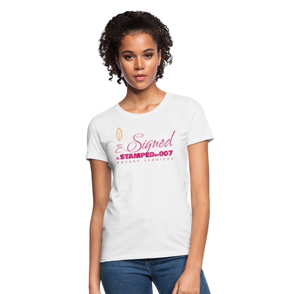 Pink SS Women's T-Shirt - white