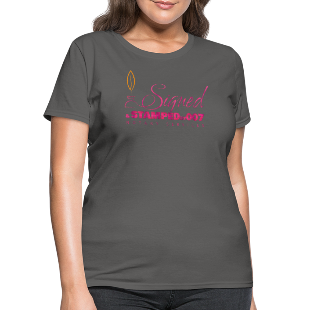 Pink SS Women's T-Shirt - charcoal
