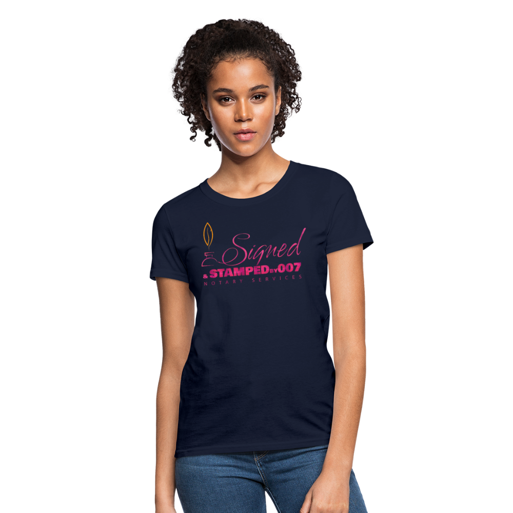 Pink SS Women's T-Shirt - navy