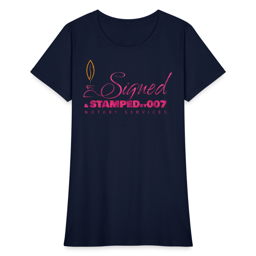 Pink SS Women's T-Shirt - navy