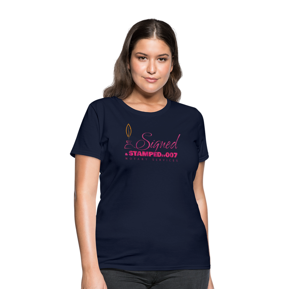 Pink SS Women's T-Shirt - navy