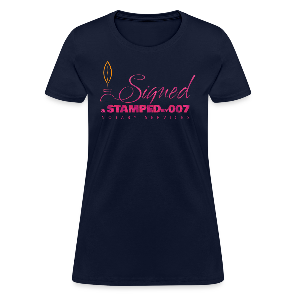 Pink SS Women's T-Shirt - navy