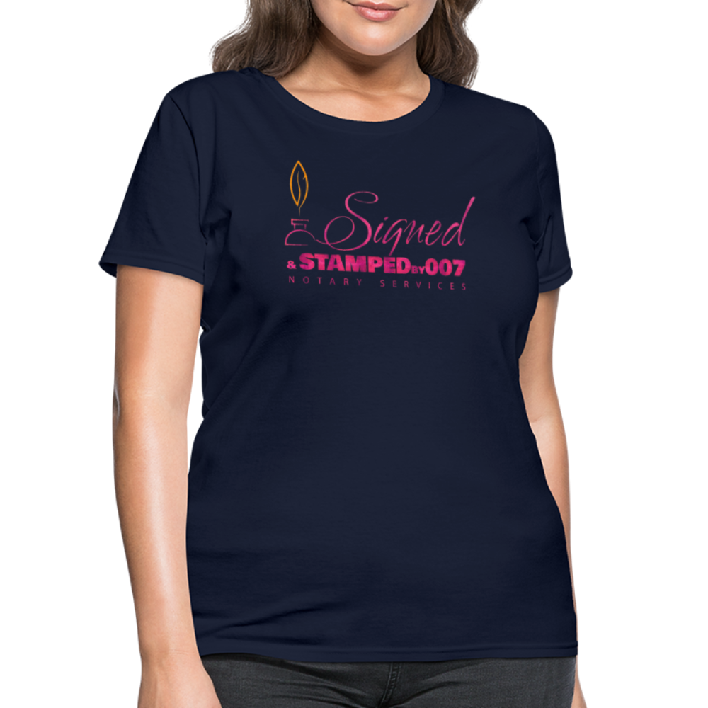 Pink SS Women's T-Shirt - navy