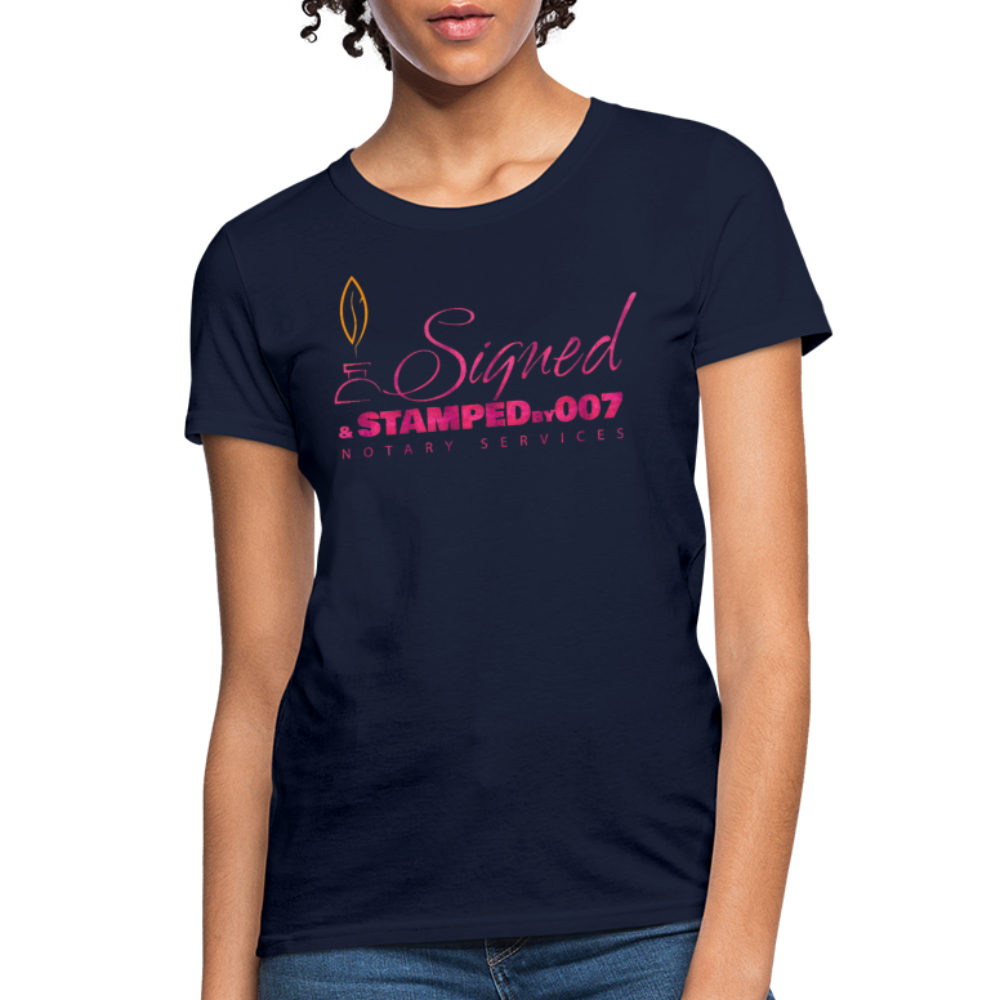 Pink SS Women's T-Shirt - navy