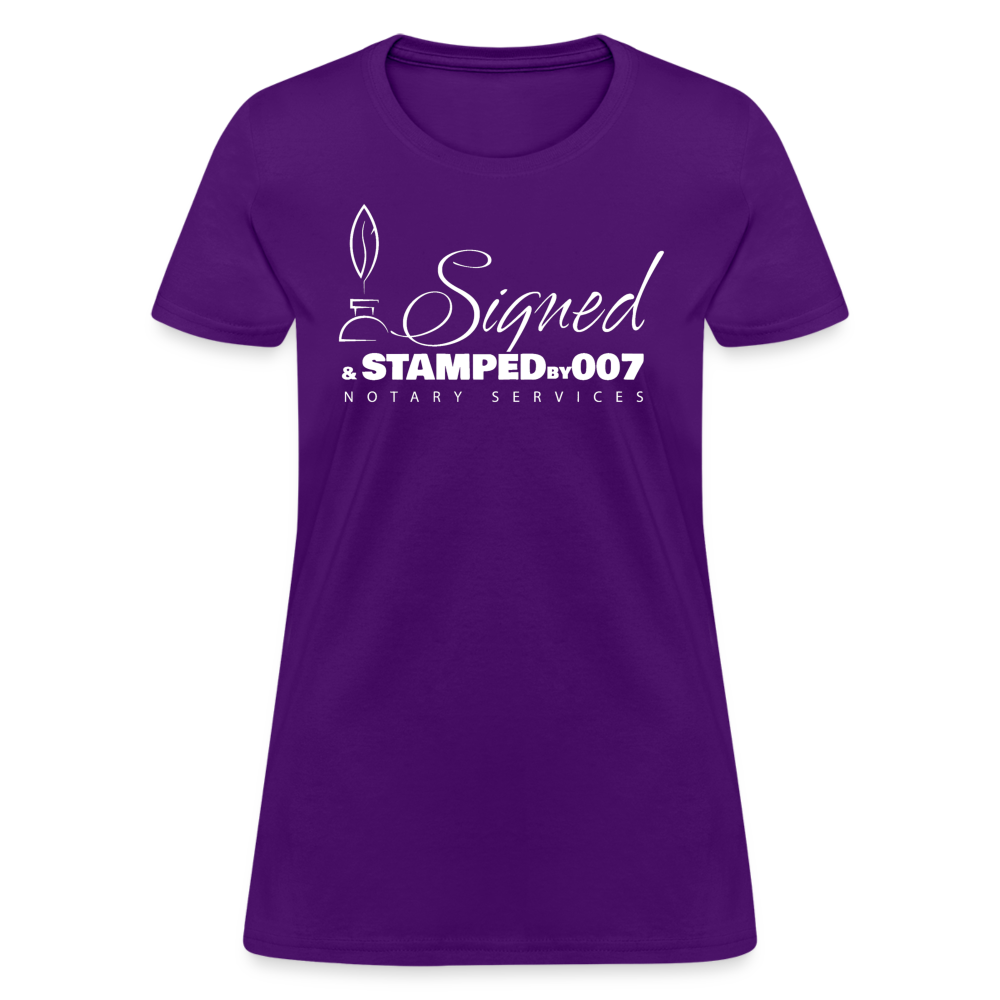 SS White Women's T-Shirt - purple