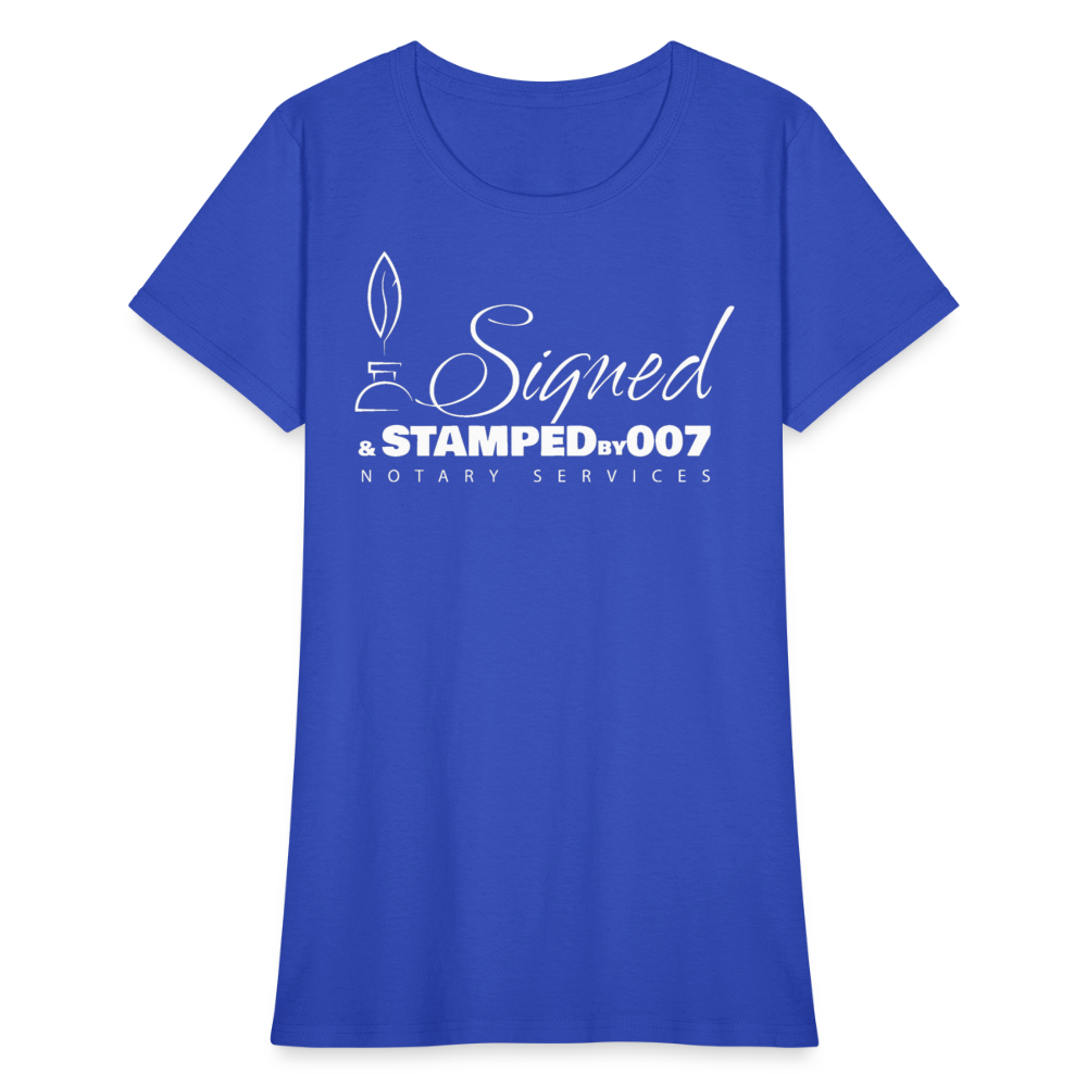 SS White Women's T-Shirt - royal blue