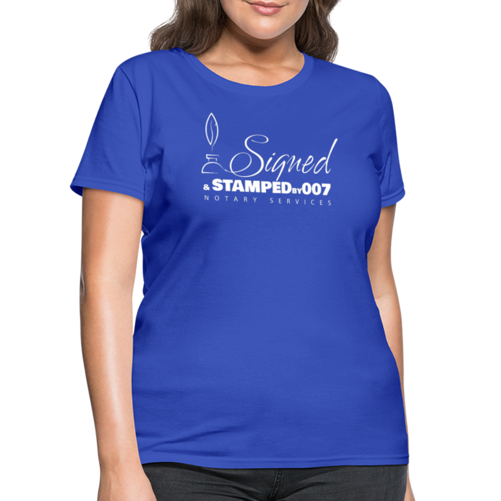 SS White Women's T-Shirt - royal blue