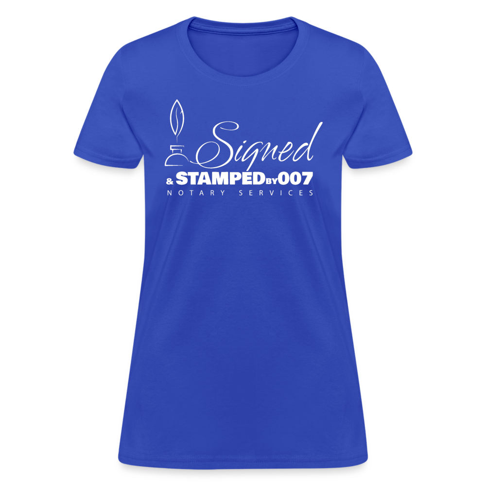 SS White Women's T-Shirt - royal blue