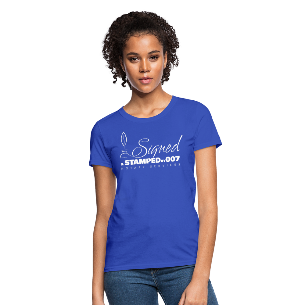 SS White Women's T-Shirt - royal blue