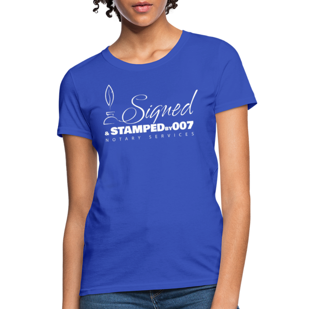 SS White Women's T-Shirt - royal blue
