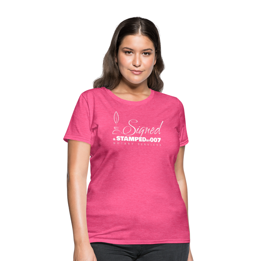 SS White Women's T-Shirt - heather pink