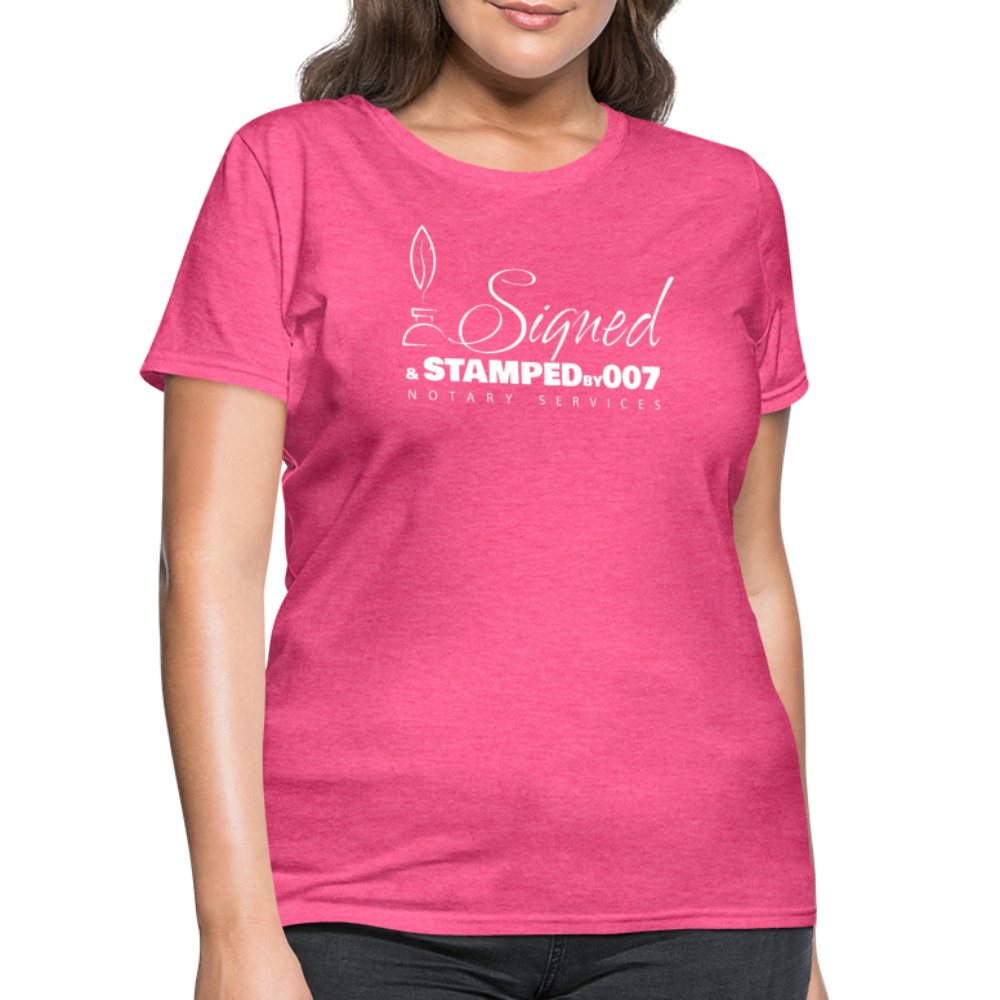 SS White Women's T-Shirt - heather pink