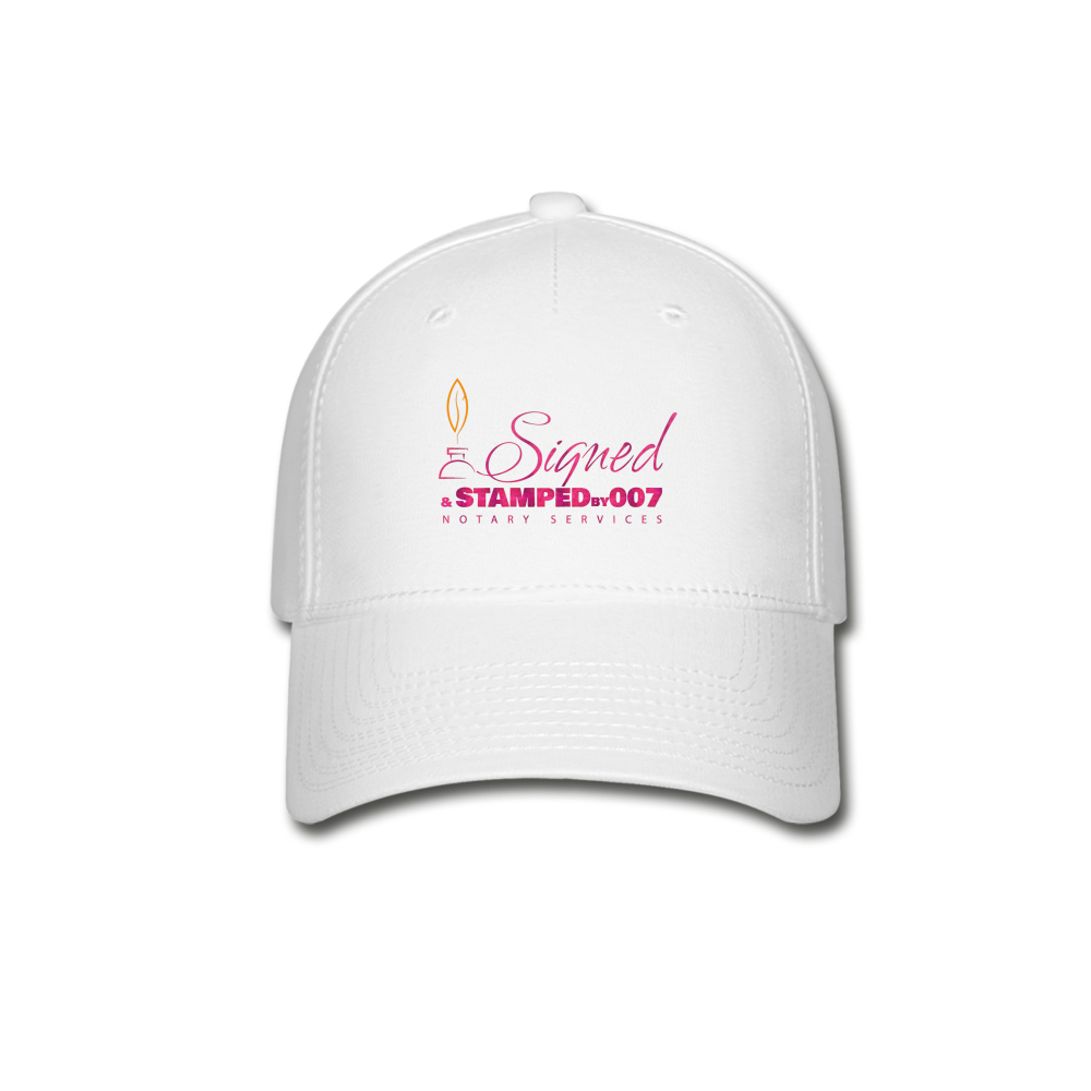 Pink SS Baseball Cap - white