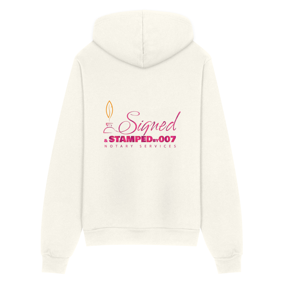 Pnk 2-Sided Bella + Canvas Unisex Full Zip Hoodie - vintage white