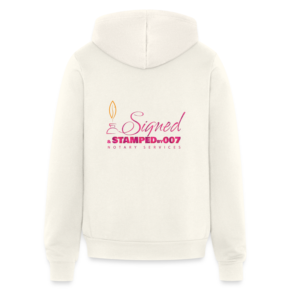 Pnk 2-Sided Bella + Canvas Unisex Full Zip Hoodie - vintage white