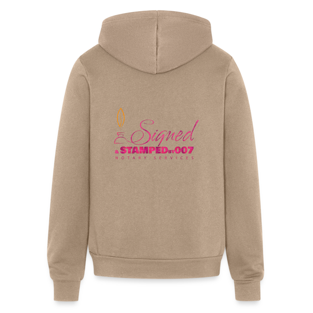 Pnk 2-Sided Bella + Canvas Unisex Full Zip Hoodie - tan