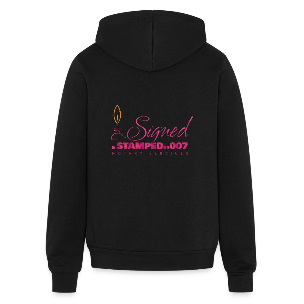 Pnk 2-Sided Bella + Canvas Unisex Full Zip Hoodie - black