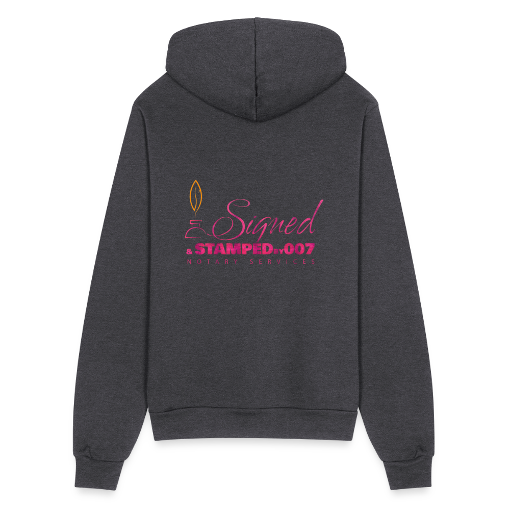 Pnk 2-Sided Bella + Canvas Unisex Full Zip Hoodie - charcoal grey