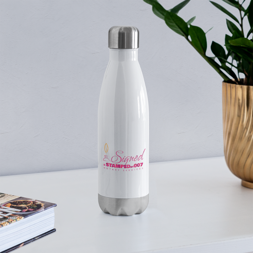 Insulated Stainless Steel Water Bottle - white
