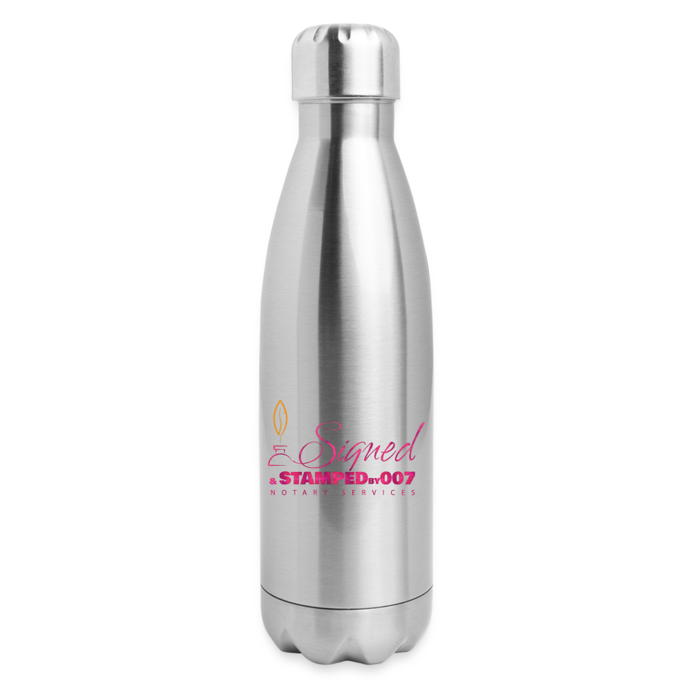 Insulated Stainless Steel Water Bottle - silver