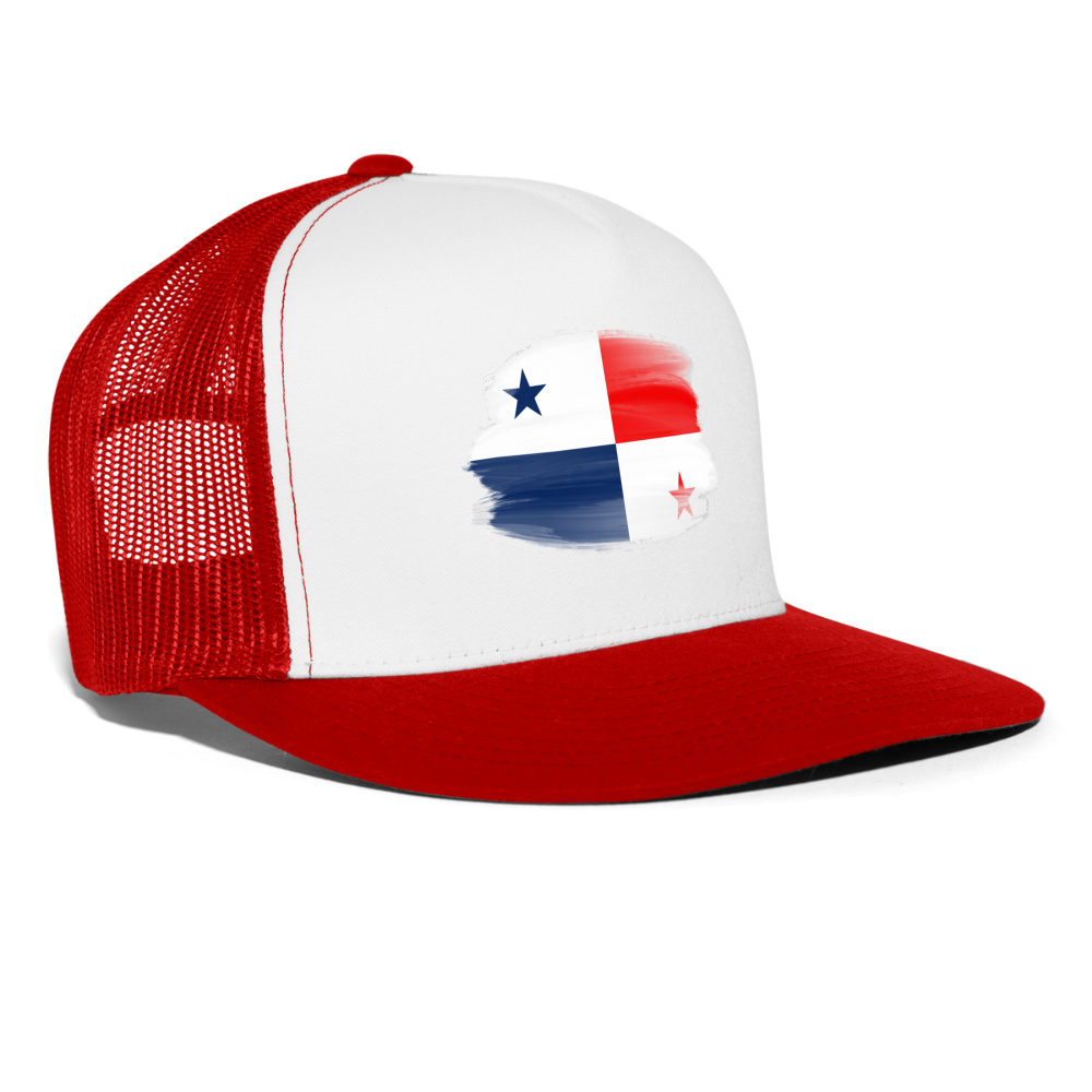 Panama Flag Faded - Trucker Cap - white/red
