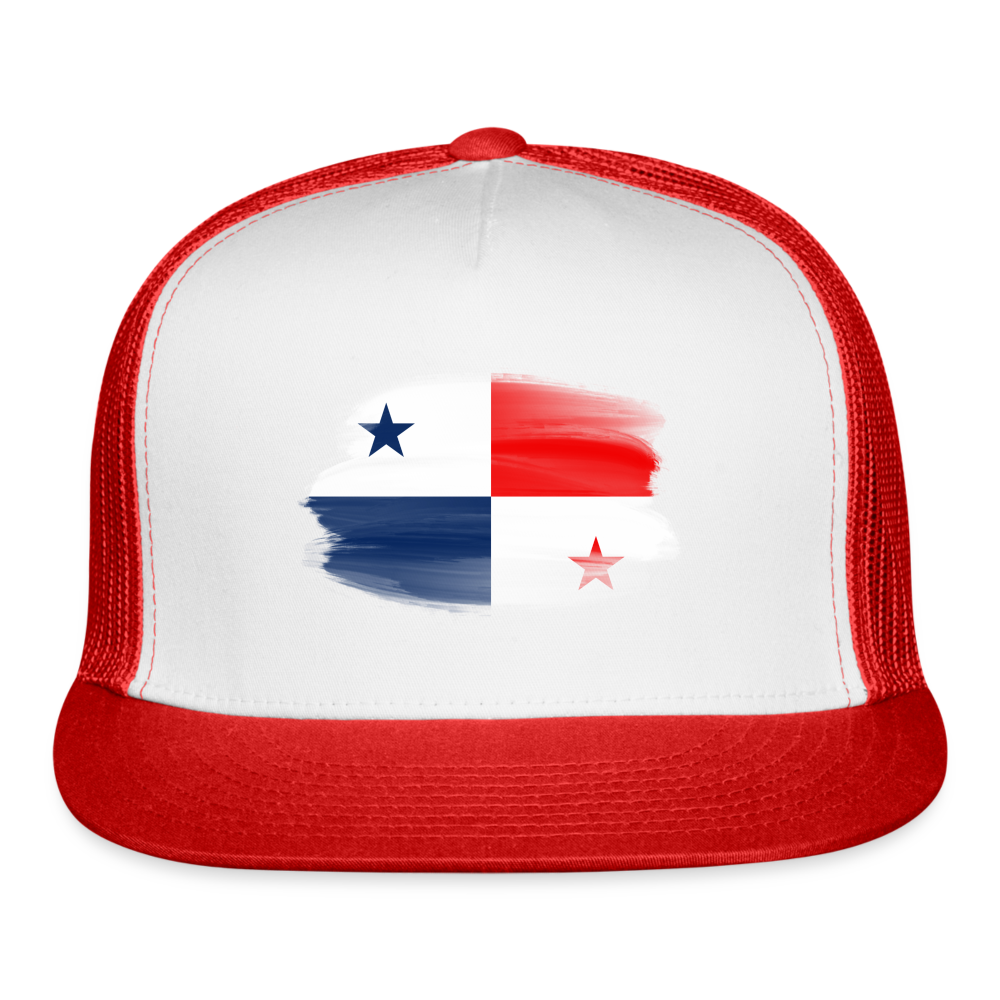 Panama Flag Faded - Trucker Cap - white/red