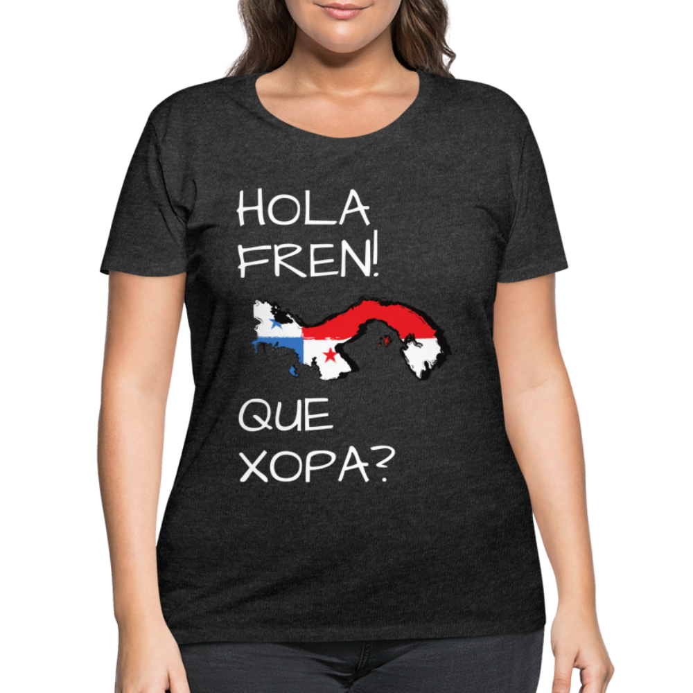 Hola Fren! Panama Map - Women’s Curvy T-Shirt - deep heather