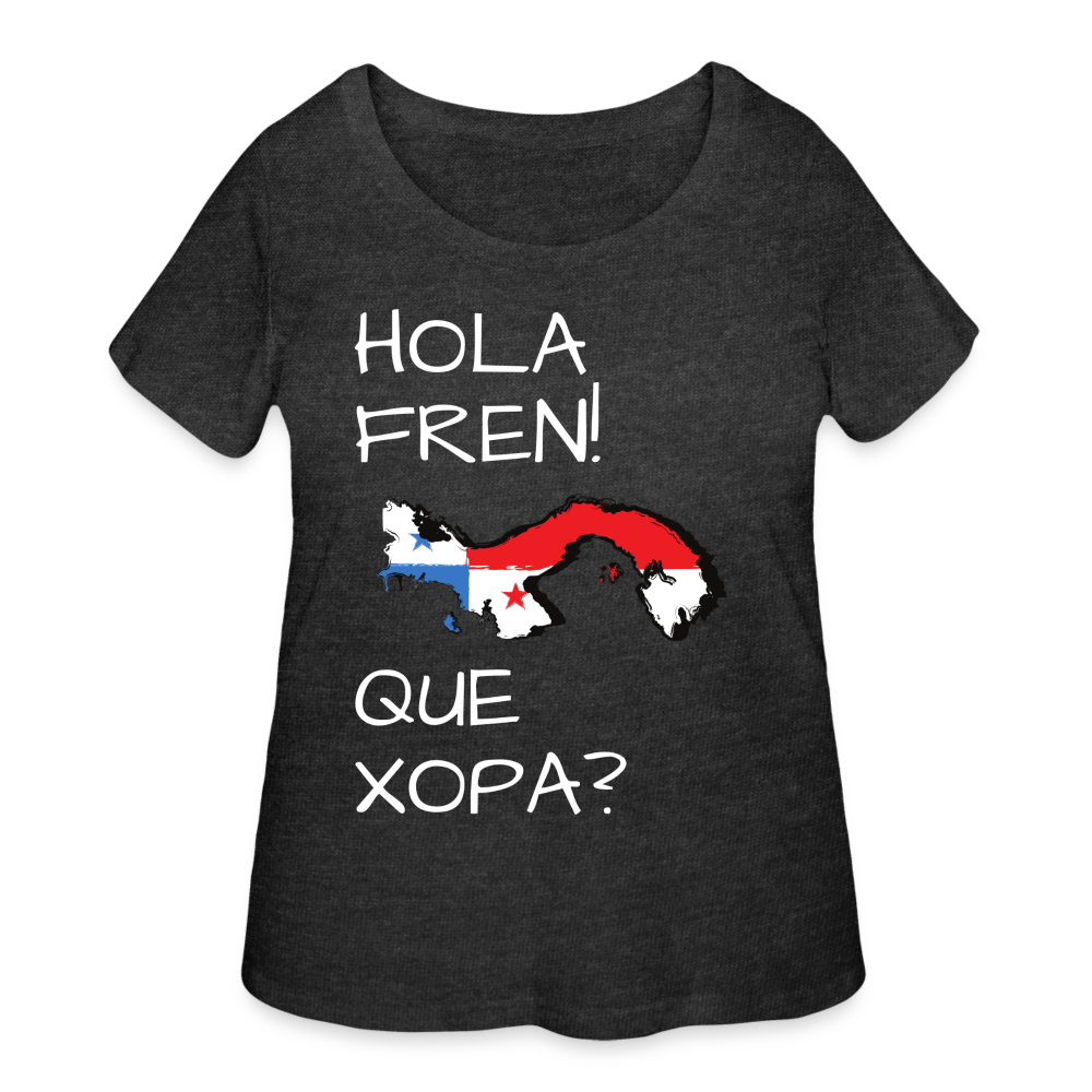 Hola Fren! Panama Map - Women’s Curvy T-Shirt - deep heather