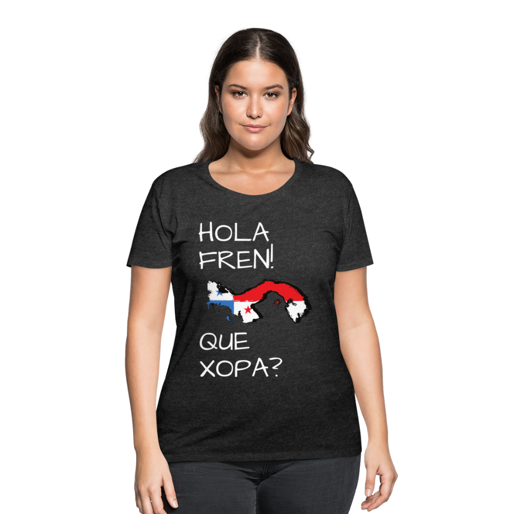 Hola Fren! Panama Map - Women’s Curvy T-Shirt - deep heather