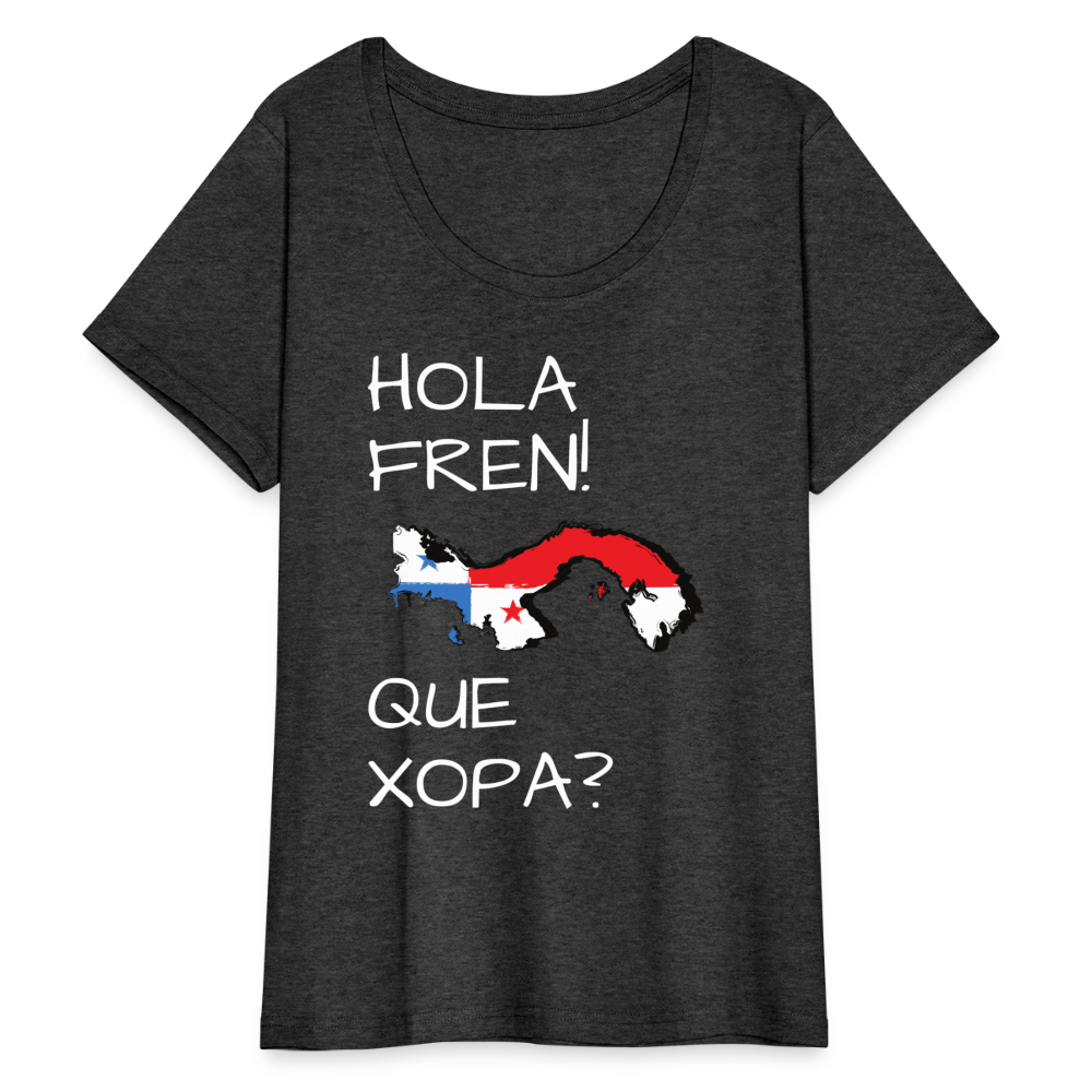 Hola Fren! Panama Map - Women’s Curvy T-Shirt - deep heather