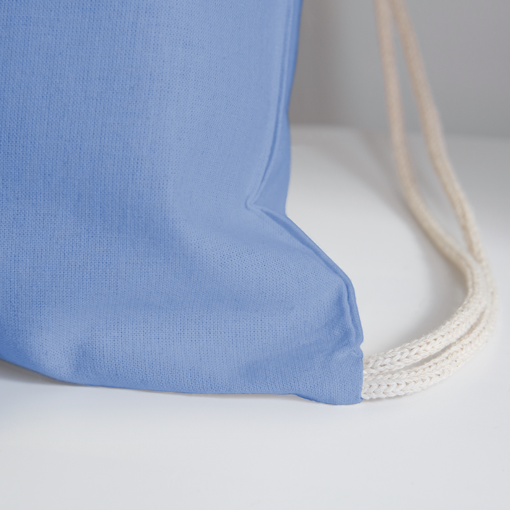 Panama Flag - Cotton Drawstring Bag - carolina blue