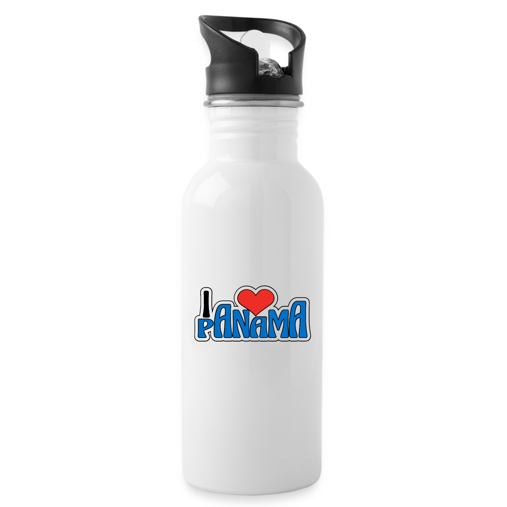 I Love Panama - Water Bottle - white