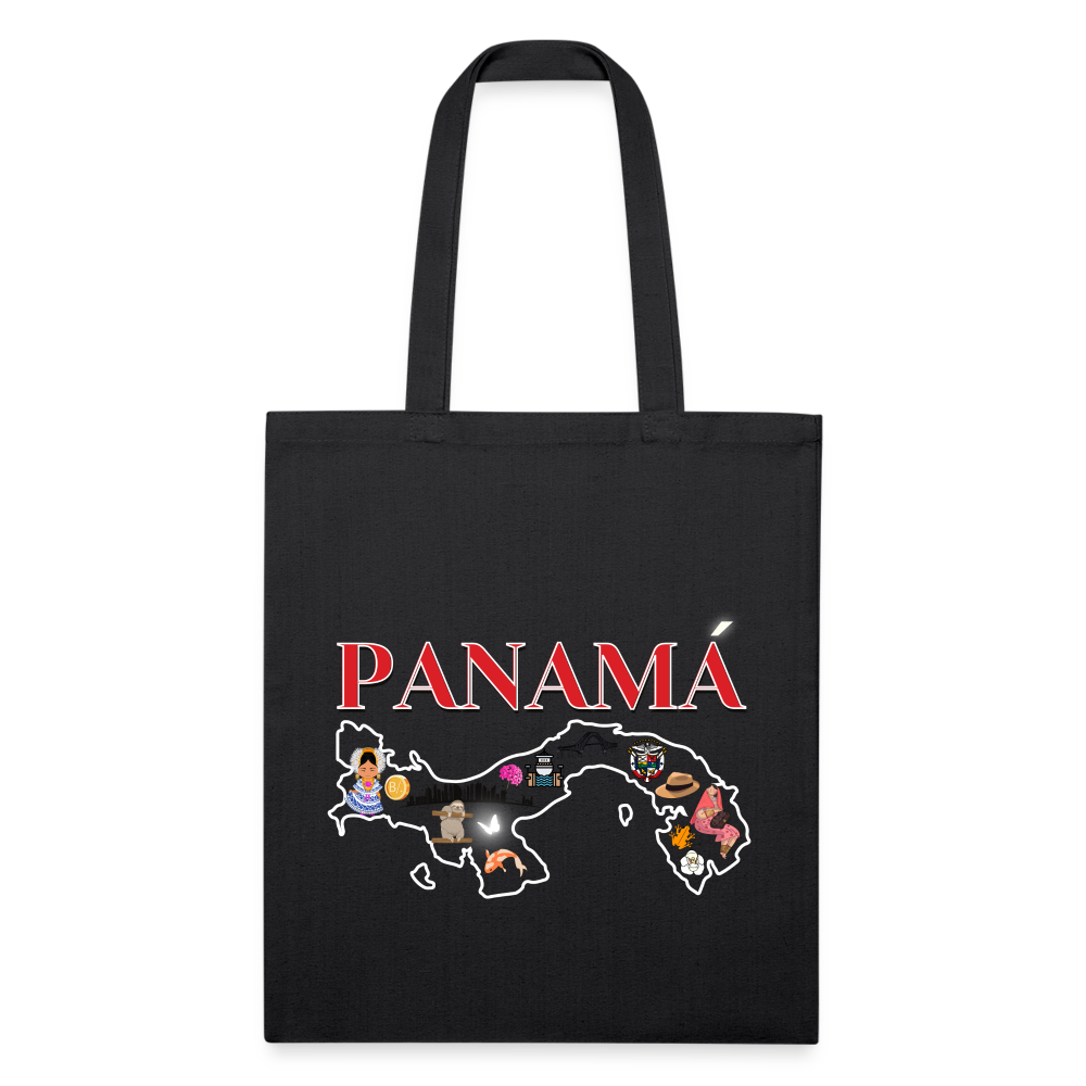 Panama Patria, Red Font - Recycled Tote Bag - black
